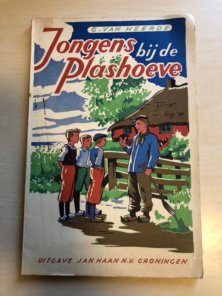 Jongens bij de Plashoeve door G. Van Heerde, Antiek en Kunst, Ophalen of Verzenden