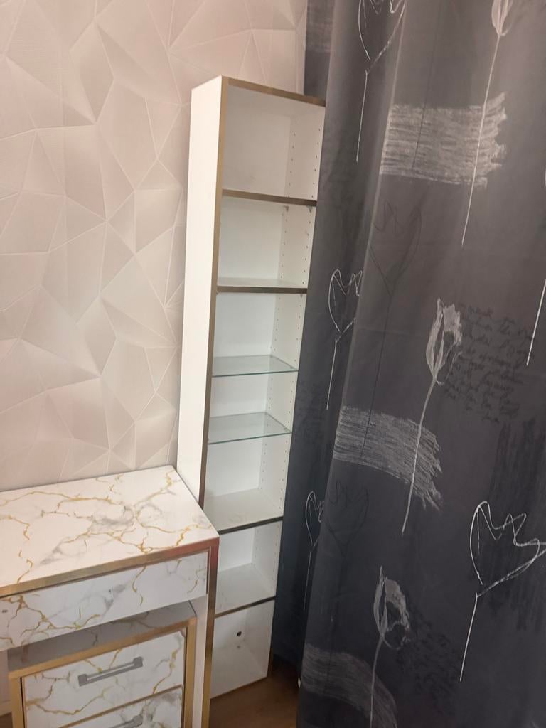 meubelset slaapkamer make-up kamer – wit met gouden details, Ophalen of Verzenden, Zo goed als nieuw, Eenpersoons