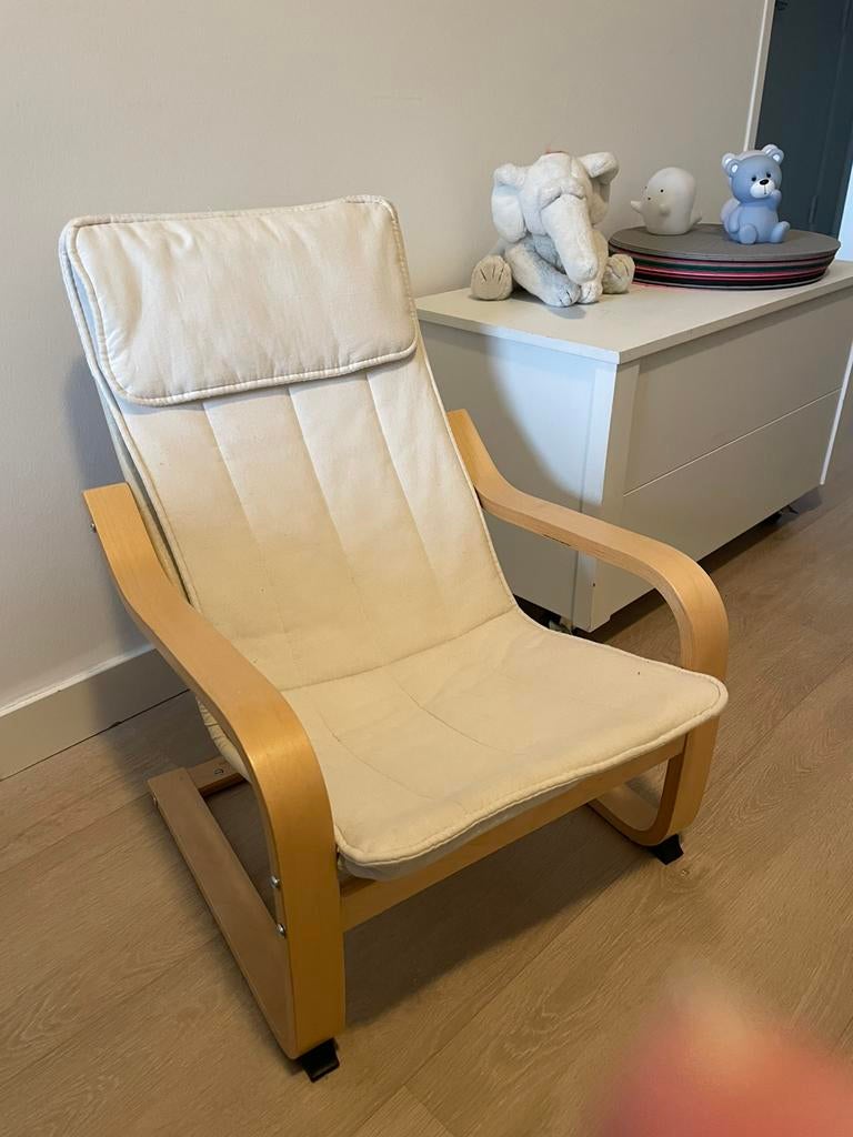 POÄNG kinderfauteuil.  IKEA, Huis en Inrichting, Minder dan 50 cm, Gebruikt, Minder dan 75 cm, Ophalen of Verzenden