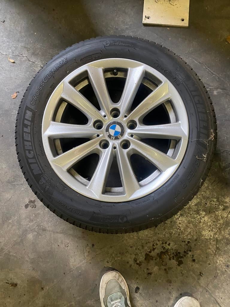 BMW velgen met winterbanden, Ophalen, Gebruikt, Banden en Velgen, 17 inch