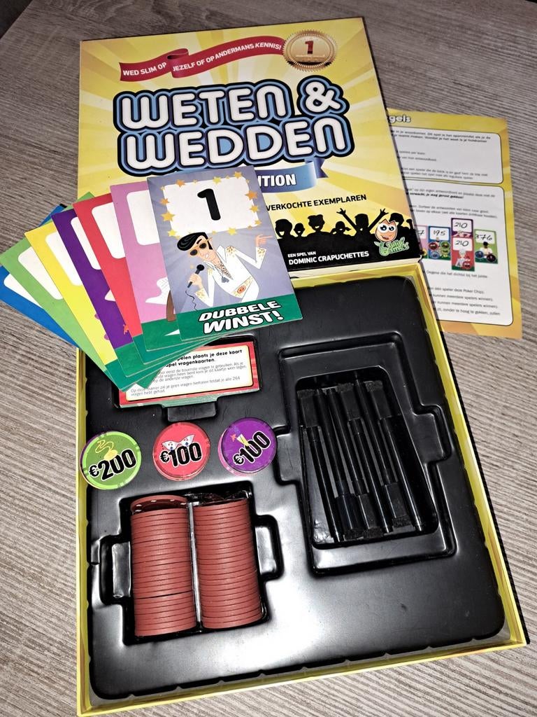 Weten & Wedden Bordspel, Hobby en Vrije tijd, Gezelschapsspellen | Bordspellen, Vijf spelers of meer, Ophalen of Verzenden, Zo goed als nieuw