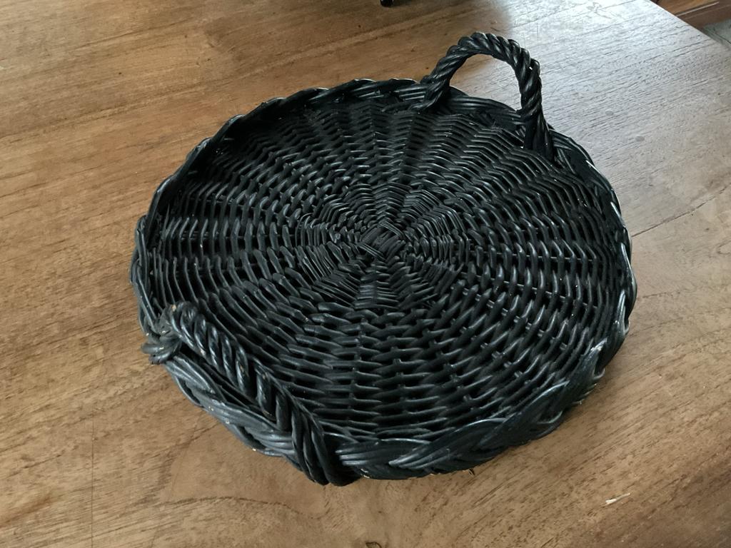 Rotan dienblad vintage, Ophalen of Verzenden, Zo goed als nieuw, Overige materialen