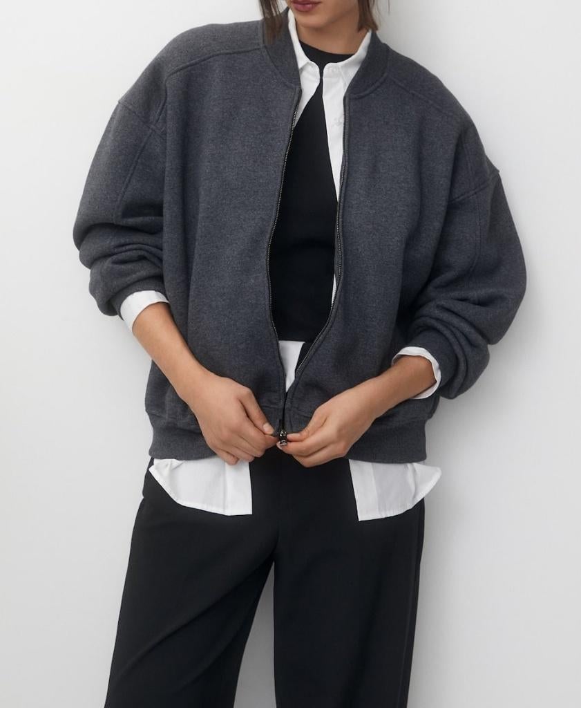 Pull & Bear bomber jas bomberjack antracietgrijs maat M, Maat 38/40 (M), Nieuw, Ophalen of Verzenden, Jasje