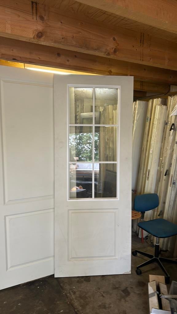 Verschillende Opdek paneeldeur 88x231.5 cm blank glas