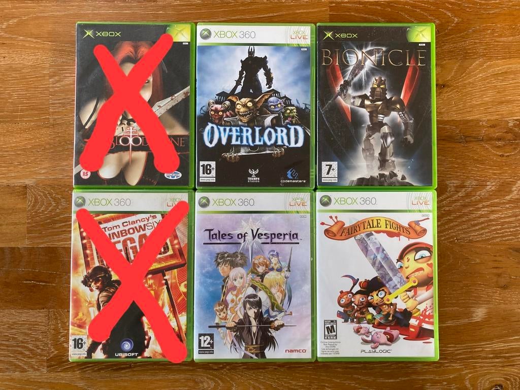 4 Xbox360 games, o.a. Tales of Vesperia, Spelcomputers en Games, 1 speler, Ophalen of Verzenden