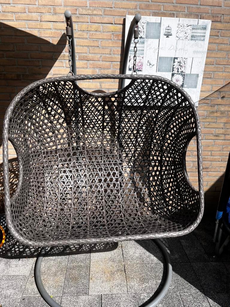 Tweepersoons hangstoel avh, Ophalen, Gebruikt, Rotan