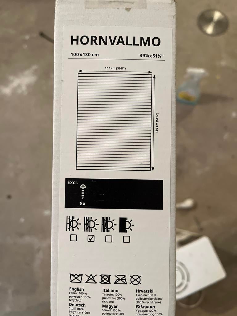 Ikea HORNVALLMO rolgordijn 100x130 cm, Huis en Inrichting, Stoffering | Gordijnen en Lamellen, Nieuw, Wit, 100 tot 150 cm, 50 tot 100 cm
