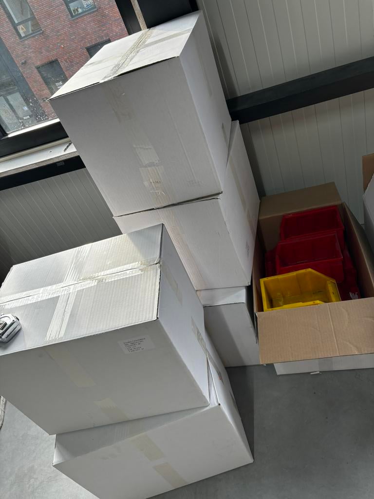 Opberg assortiment bakken 7 dozen vol mix maten, Ophalen, Doos, Minder dan 35 cm, Minder dan 50 cm