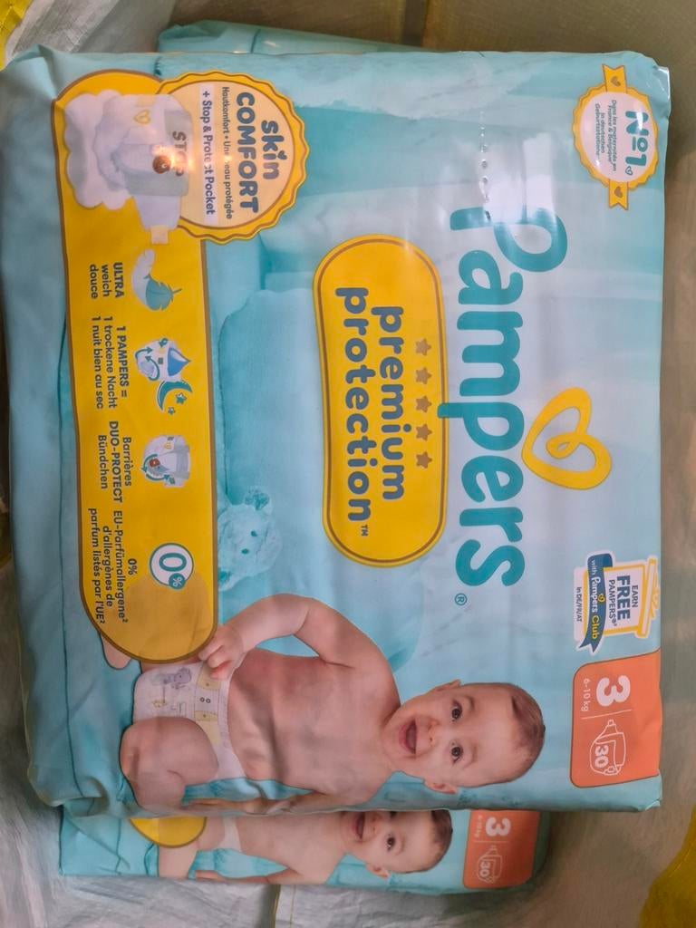 Te koop 7 pakken pampers maat 3 premium protection., Ophalen, Nieuw, Jongetje of Meisje, Overig