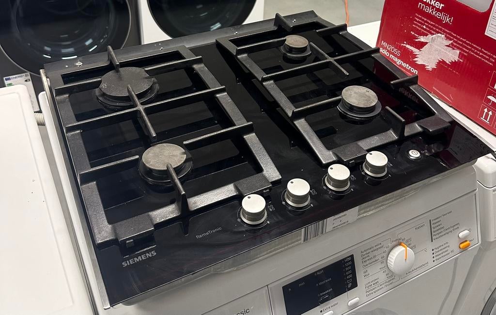 SIEMENS FlameTronic inbouw gaskookplaat 4 pits, Witgoed en Apparatuur, Kookplaten, Refurbished, Inbouw, Gas, 4 kookzones, Energieklasse A of zuiniger