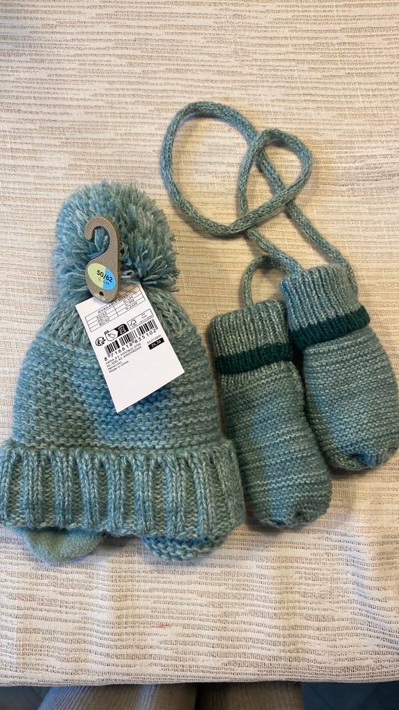 NIEUW Set hema baby muts en handschoenen 50/62, Kinderen en Baby's, Maat 62, Jongetje of Meisje, Nieuw, Ophalen of Verzenden