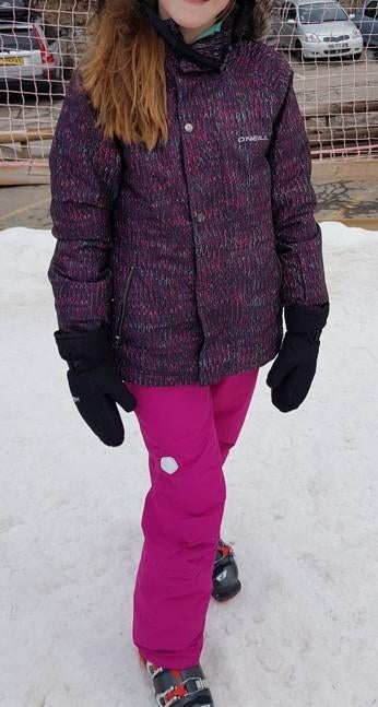 Ski jas en broek meisje, 140 tot 160 cm, Zo goed als nieuw, Kleding, Skiën