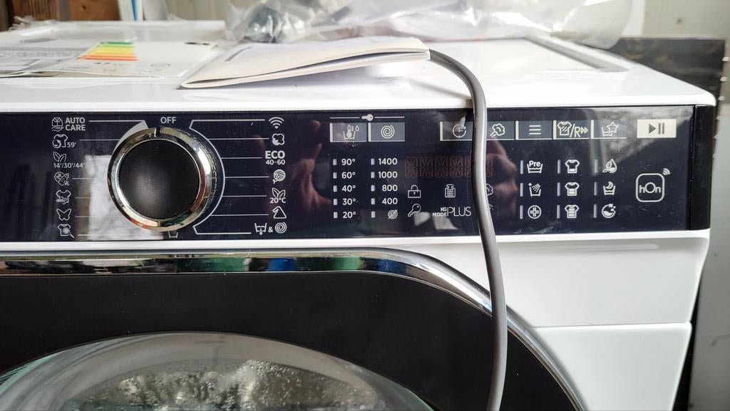 Hoover HWP 48AMBC/1-S Wasmachine, Witgoed en Apparatuur, Wasmachines, Ophalen, Zo goed als nieuw, Voorlader, 85 tot 90 cm