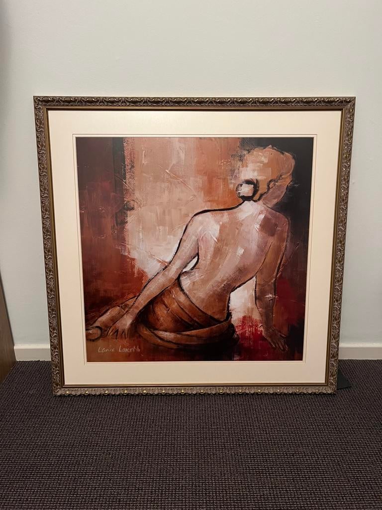 Schilderij vrouw met mooie lijst, Ophalen of Verzenden
