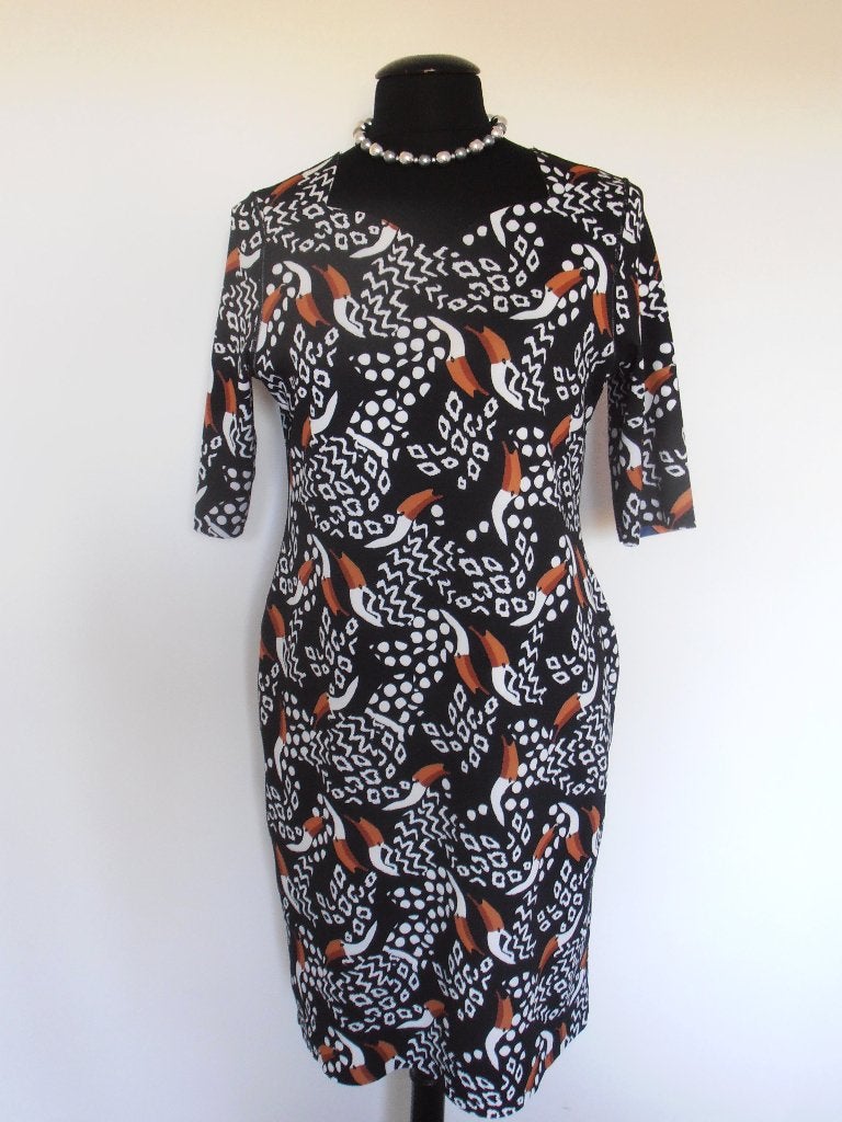 Lizzy & Coco - prachtige reversible jurk - 42, Maat 42/44 (L), Onder de knie, Meerkleurig, Verzenden
