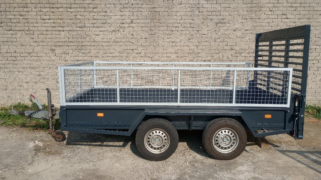 Machinetransporter met Loofrekken Oprijklep 2-asser degelijk, Auto diversen, Ophalen of Verzenden, Gebruikt