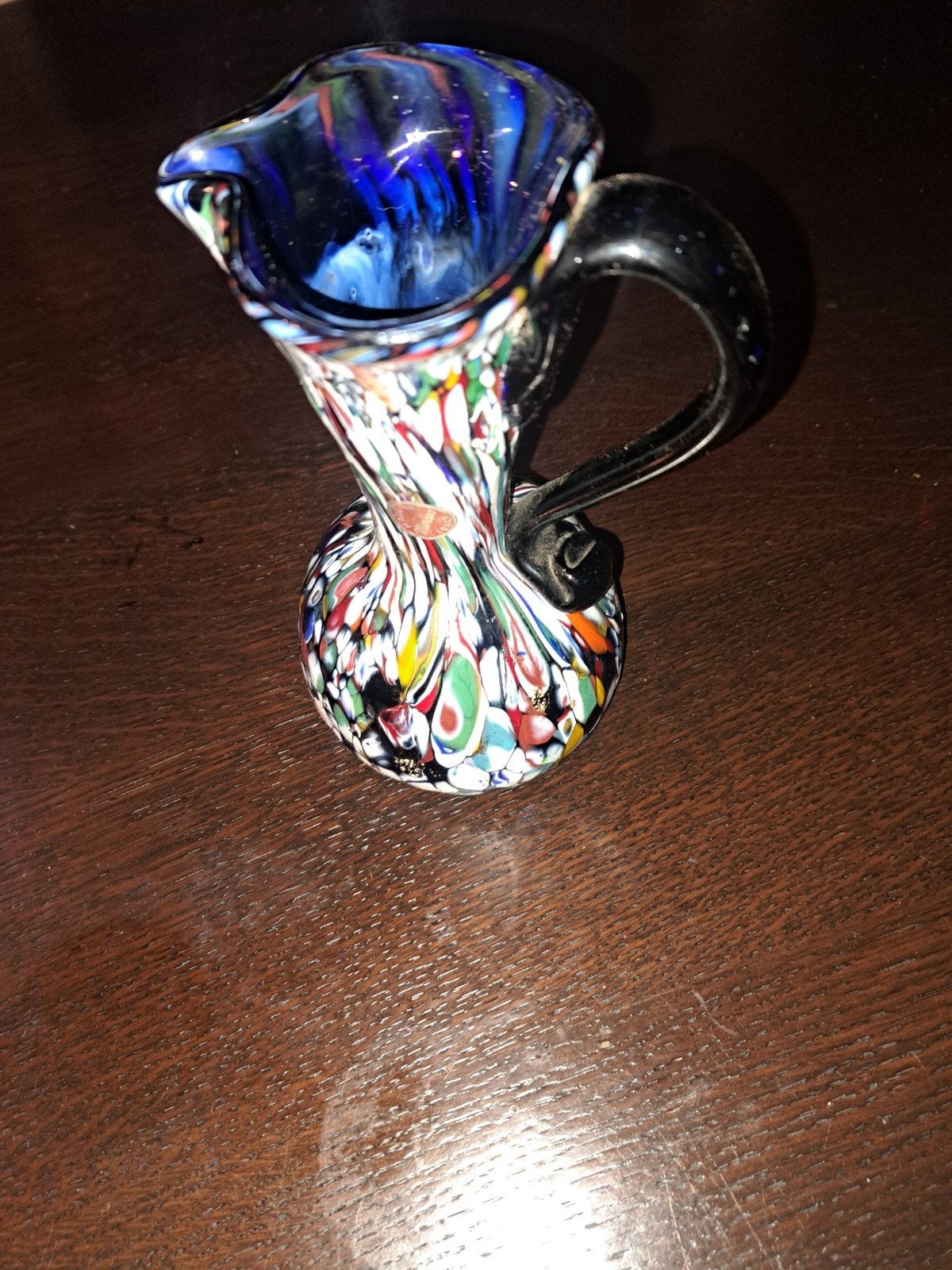 Spatterglas Murano vaasje izgs, Ophalen of Verzenden