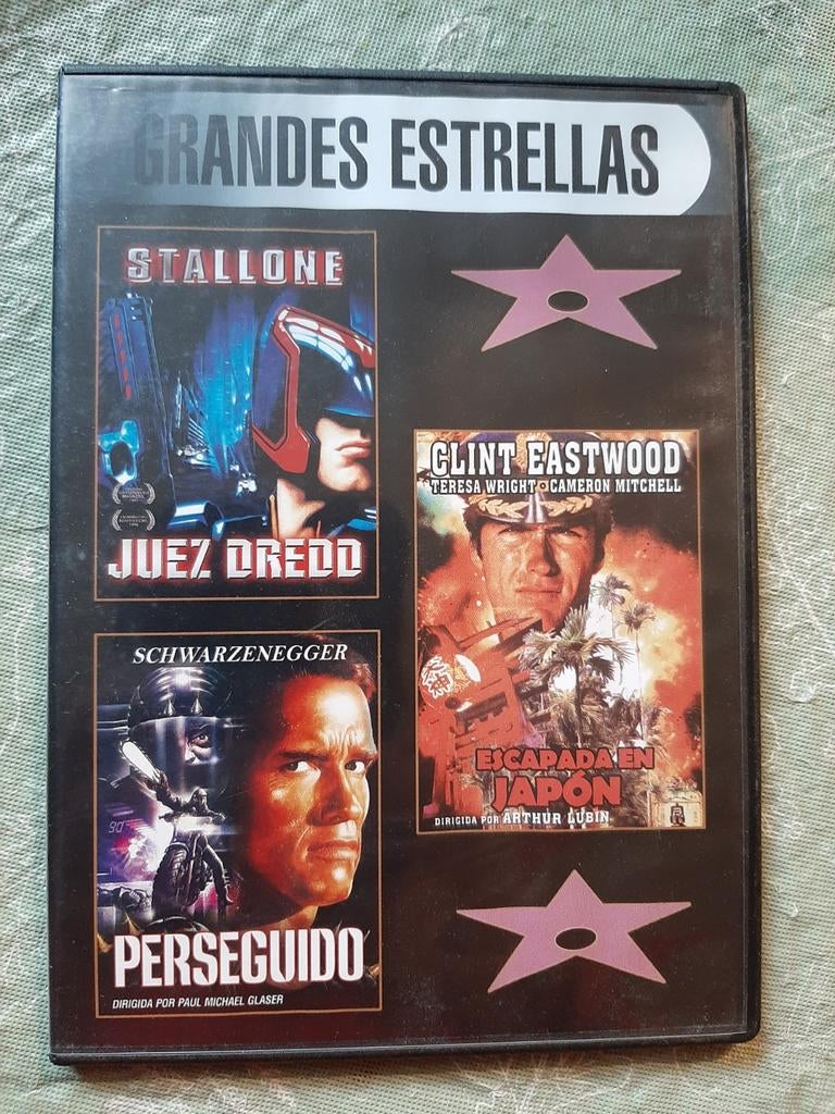 DVD : Juez Dredd, Escapada en Japón, Perseguido, Gebruikt, Vanaf 16 jaar, Boxset, Actiethriller