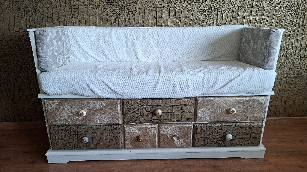 Opberg Bankje/ dressoir, Ophalen, Gebruikt, 75 – 100, Grenenhout