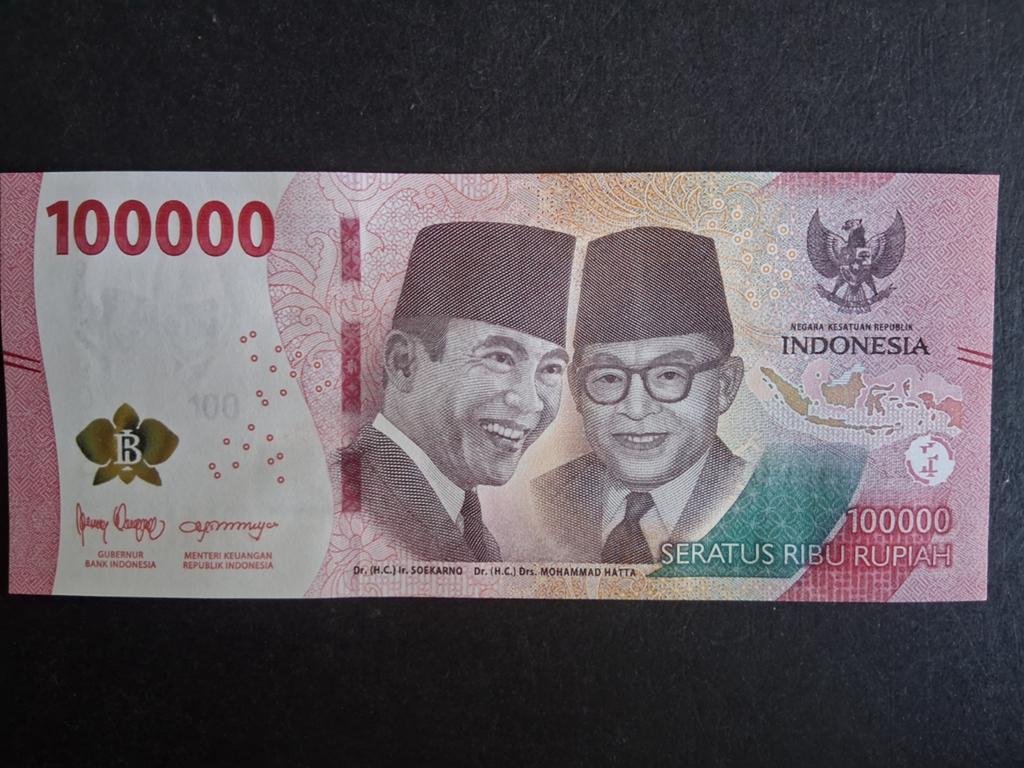 100.000 rupiah Indonesië unc NEW 2025, Ophalen of Verzenden, Zuidoost-Azië, Los biljet