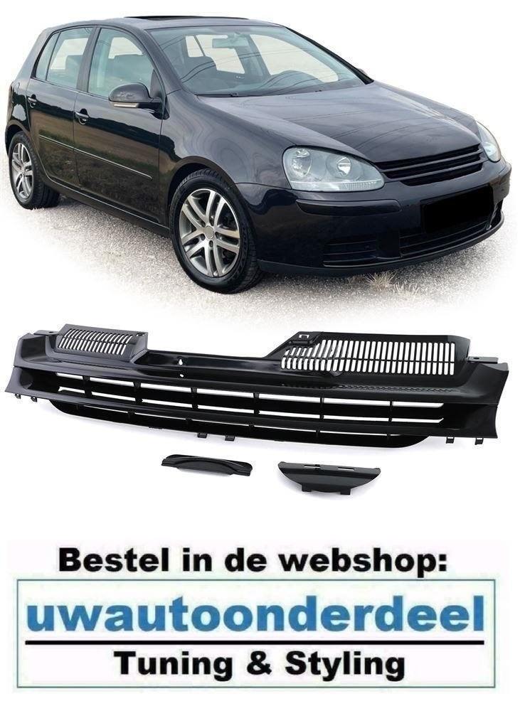 Embleemloze Sport Grill Zwart Geschikt Voor VW Golf 5
