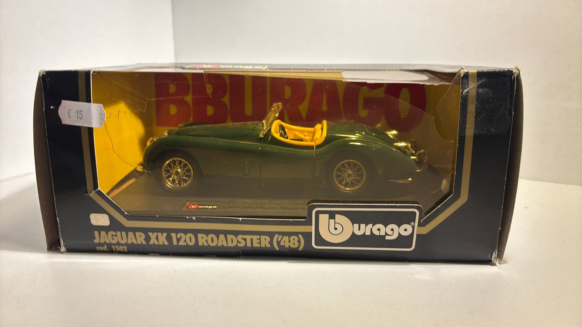Jaguar ck120 roadster bburago 1.24, Ophalen of Verzenden, Bburago, A, A
