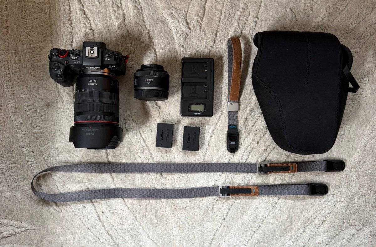 COMPLETE CANON RP SET / RF24-105MM / RF50MM, Ophalen, Zo goed als nieuw, Canon, Geen optische zoom