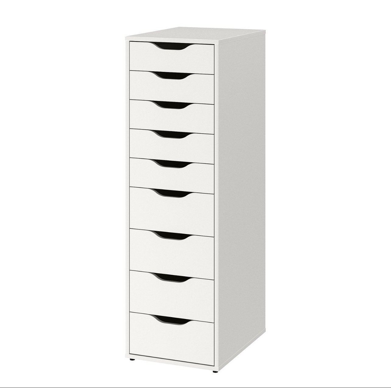 2x IKEA ALEX ladekast met 9 lades - Wit, Ophalen, Minder dan 50 cm, Gebruikt, 5 laden of meer