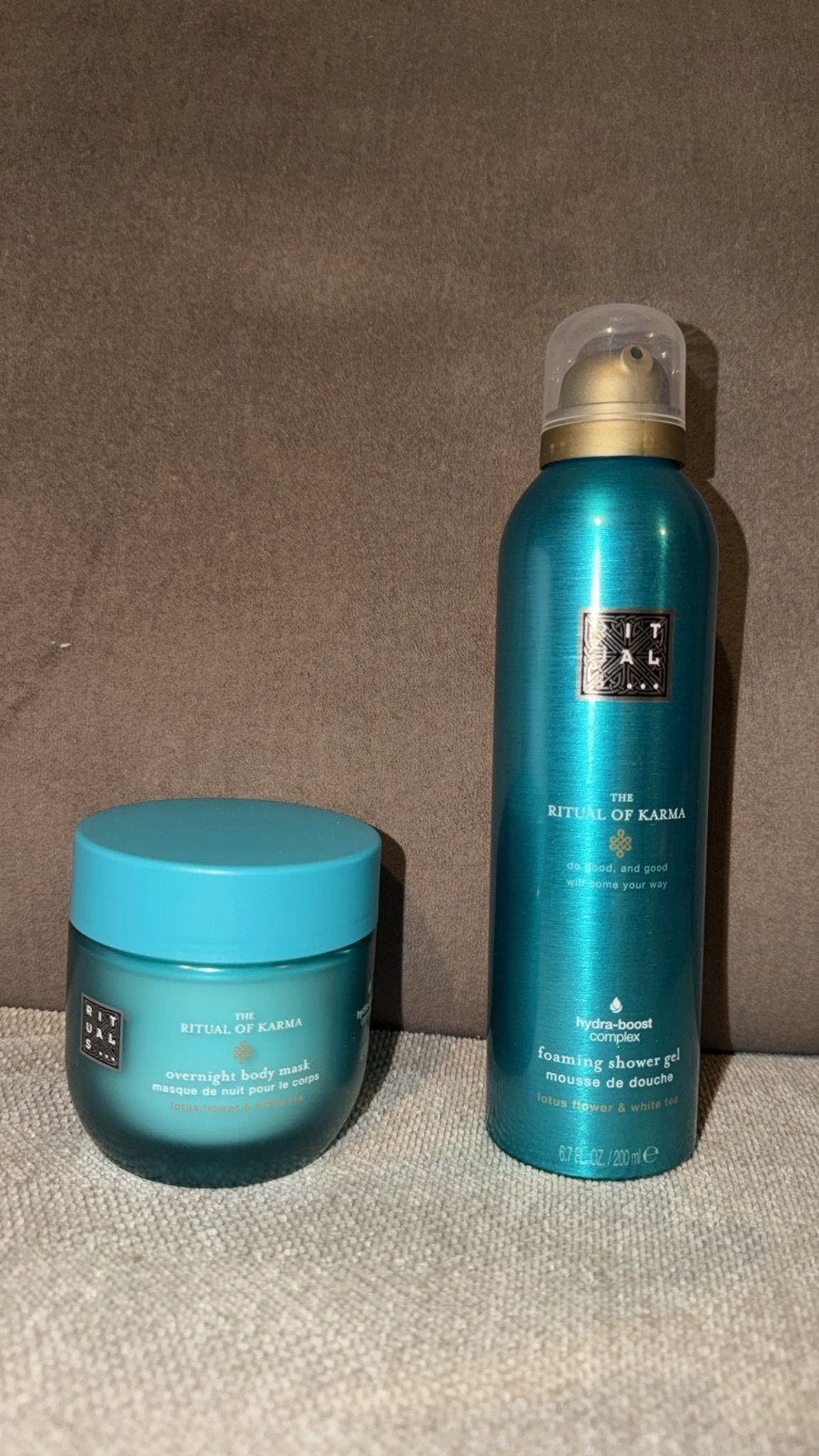 Rituals The Ritual of Karma Set: Doucheschuim & Body Masker, Sieraden, Tassen en Uiterlijk, Ophalen of Verzenden, Nieuw, Bad & Douche