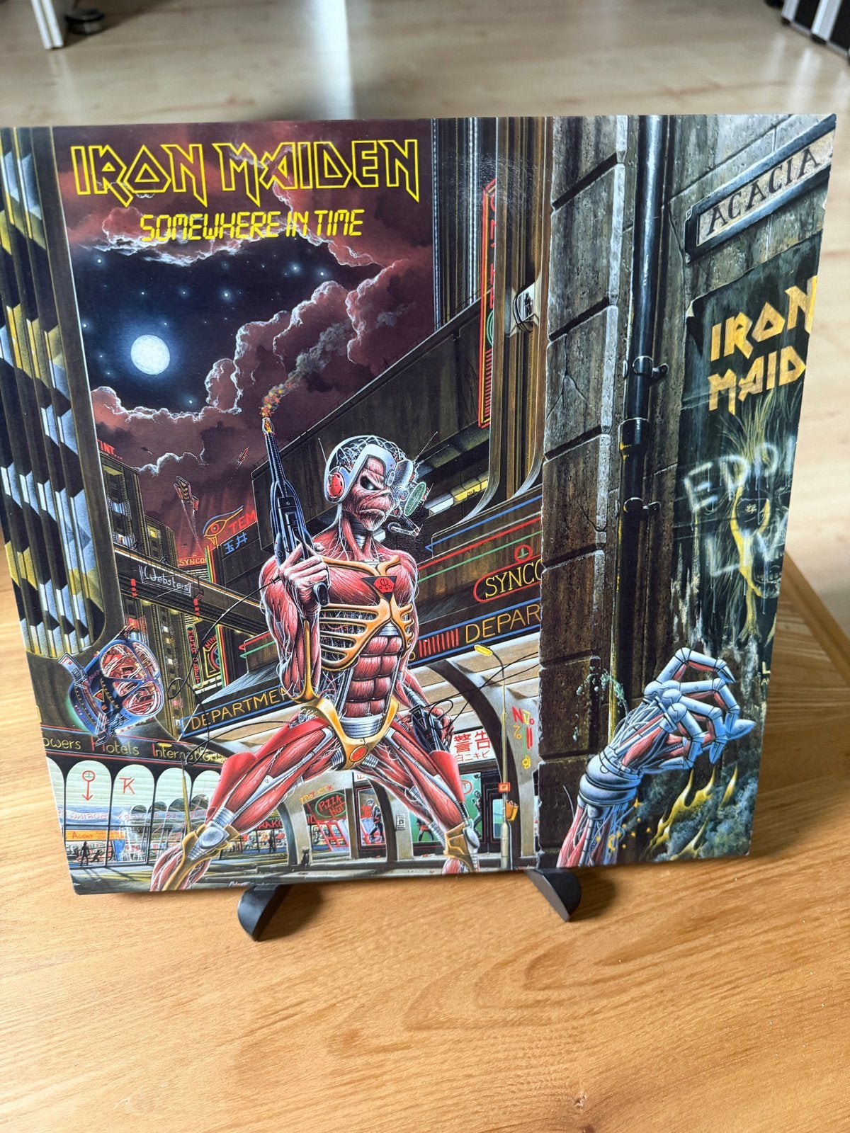 Iron Maiden Somewhere in Time UK 1986 EMC 3512, Ophalen of Verzenden, Zo goed als nieuw, Heavy metal, Album