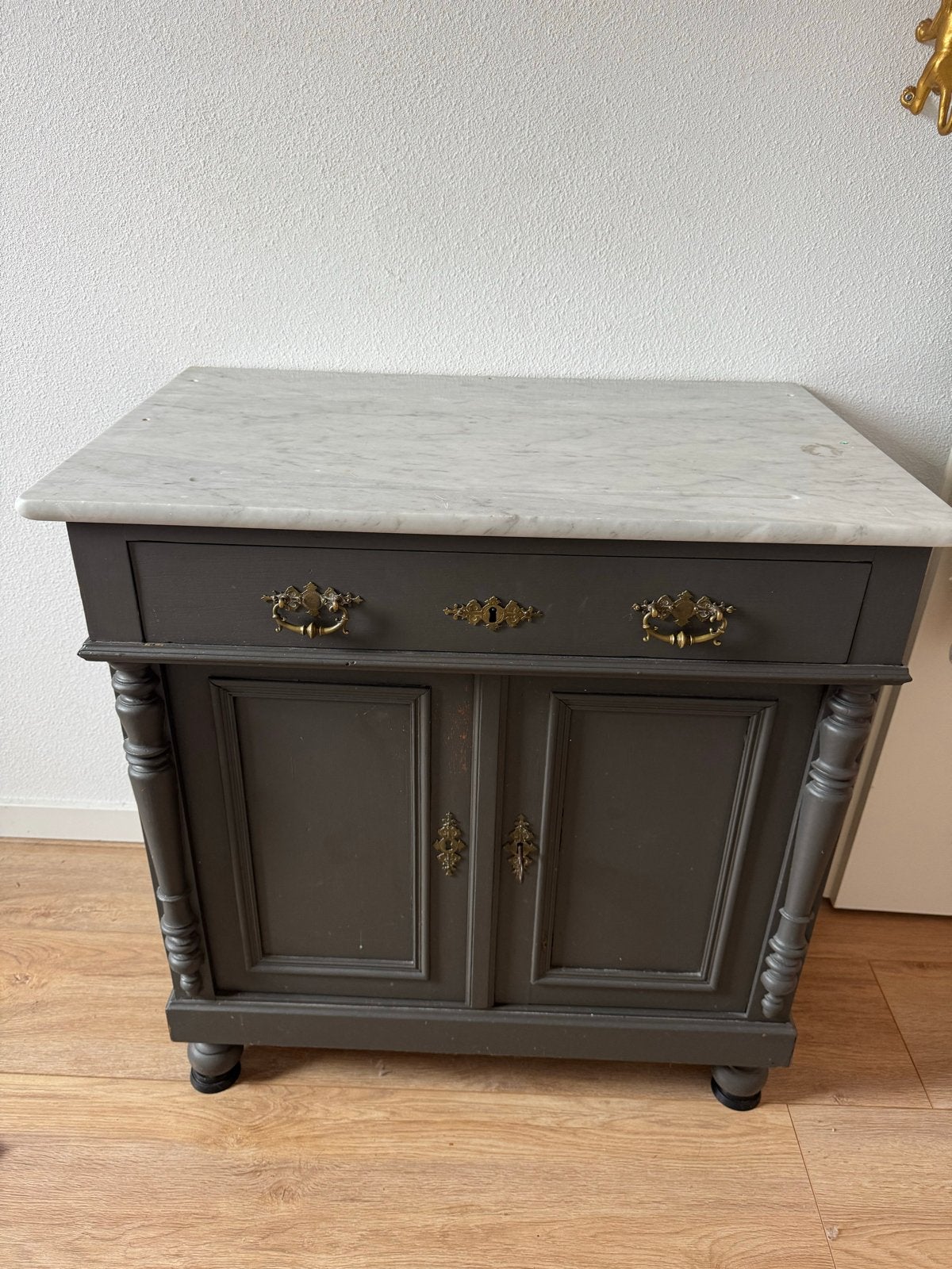 Dressoir/commode  met marmeren blad, Antiek en Kunst, Antiek | Meubels | Kasten, Ophalen
