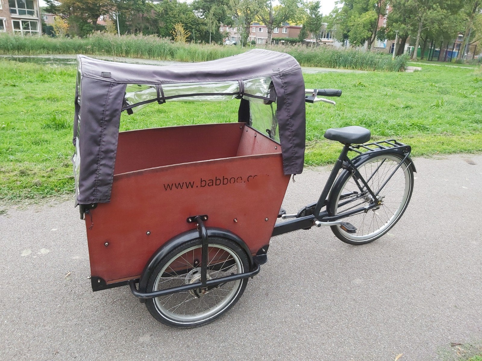 BABBOE bakfiets, Ophalen, 4 kinderen of meer, Gebruikt, Huif
