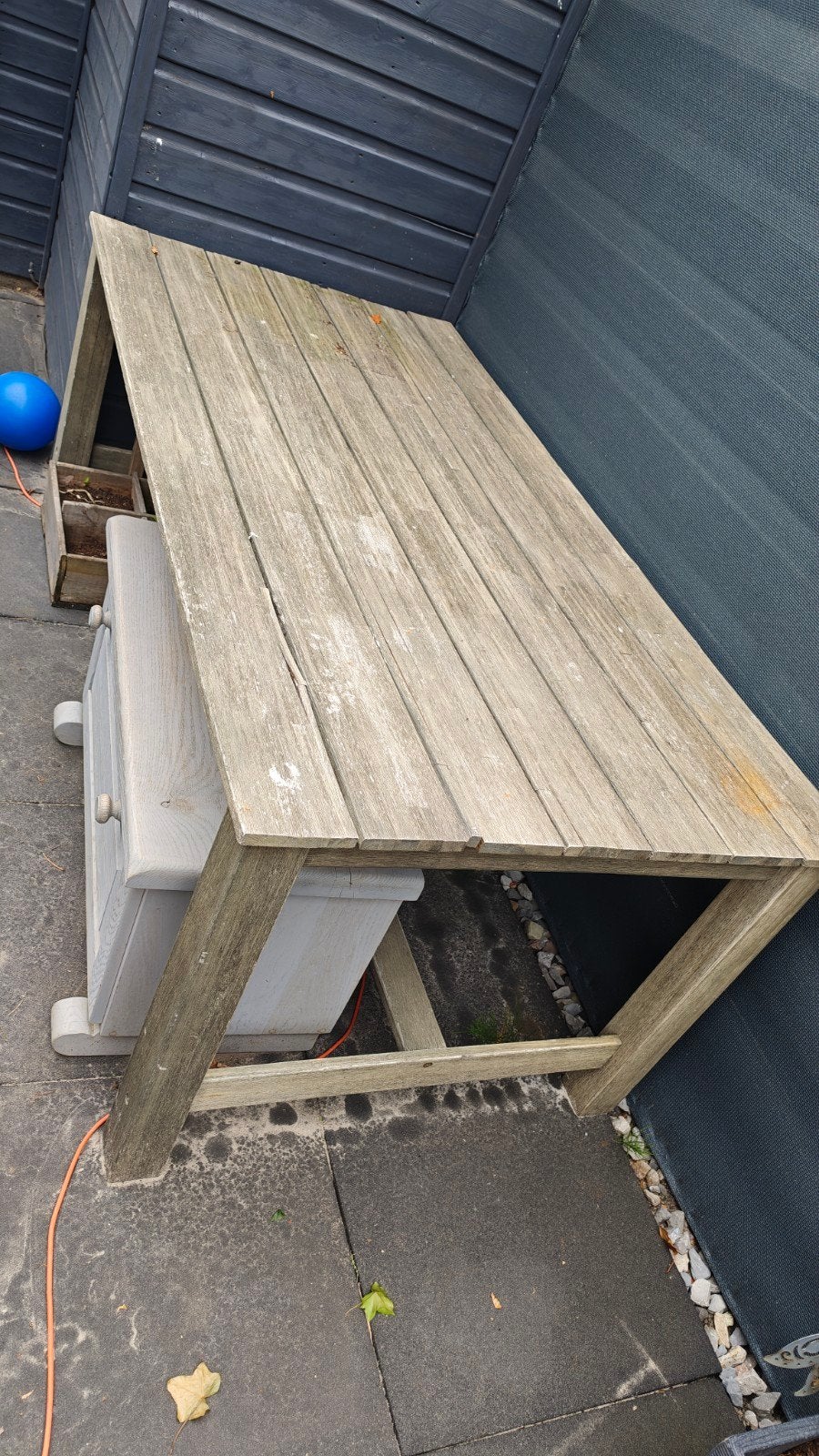 Robuuste houten tuintafel 100x200x76 cm, Tuin en Terras, Tuintafels, Ophalen
