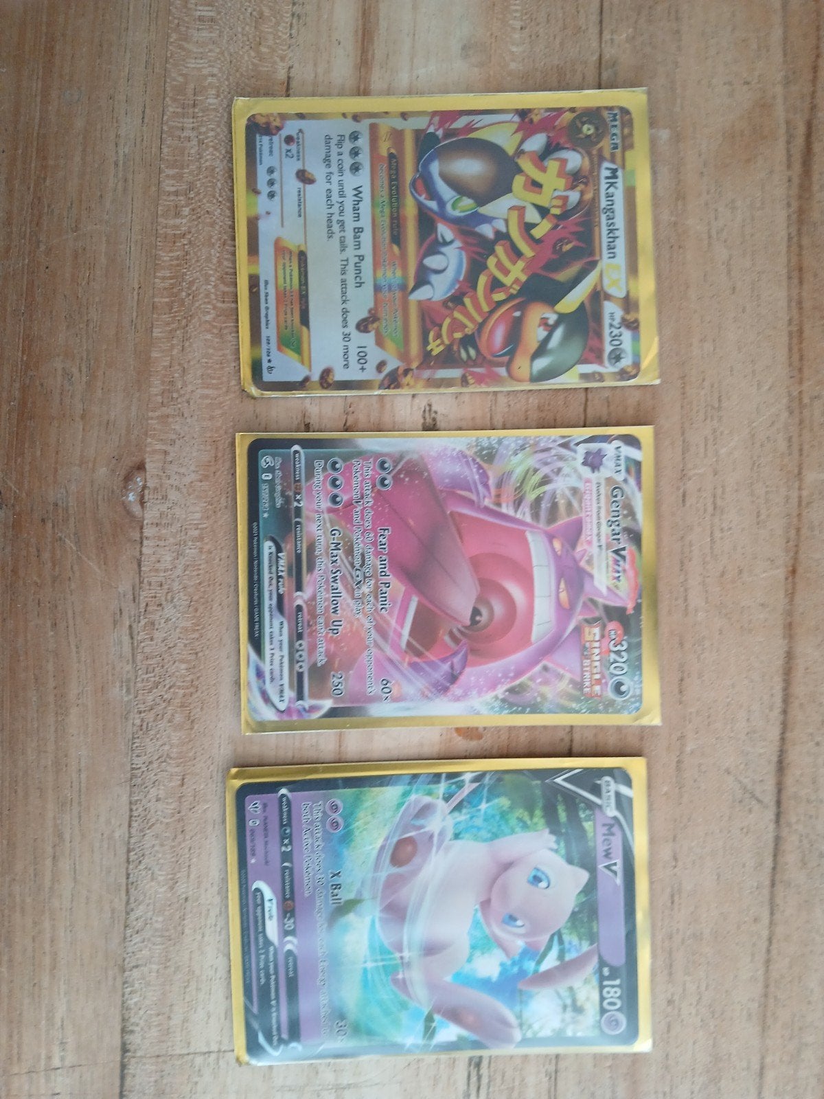 Pokémon kaarten: Mew V, Gengar VMAX, MKangaskhan EX, Ophalen, Nieuw, Meerdere kaarten