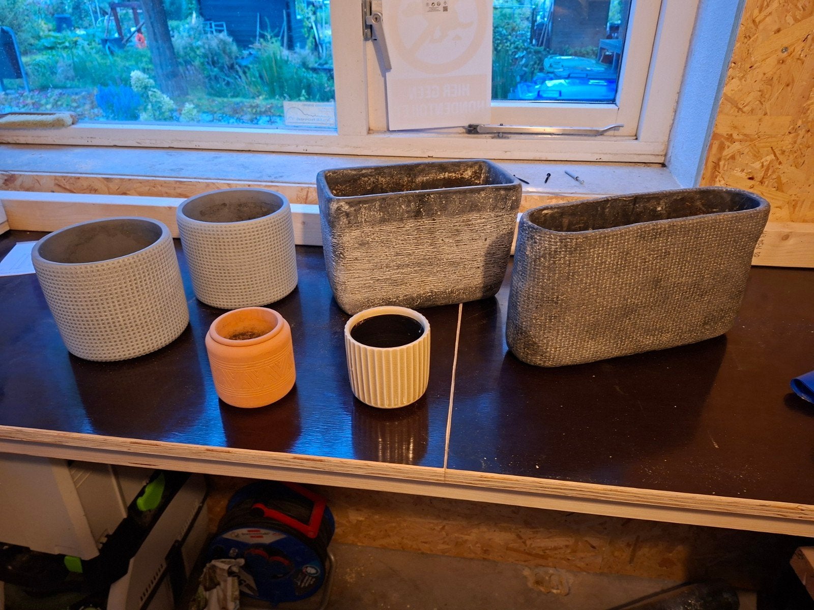 Diverse plantenpotten, Tuin en Terras, Ophalen, Overige materialen, Gebruikt, Binnen