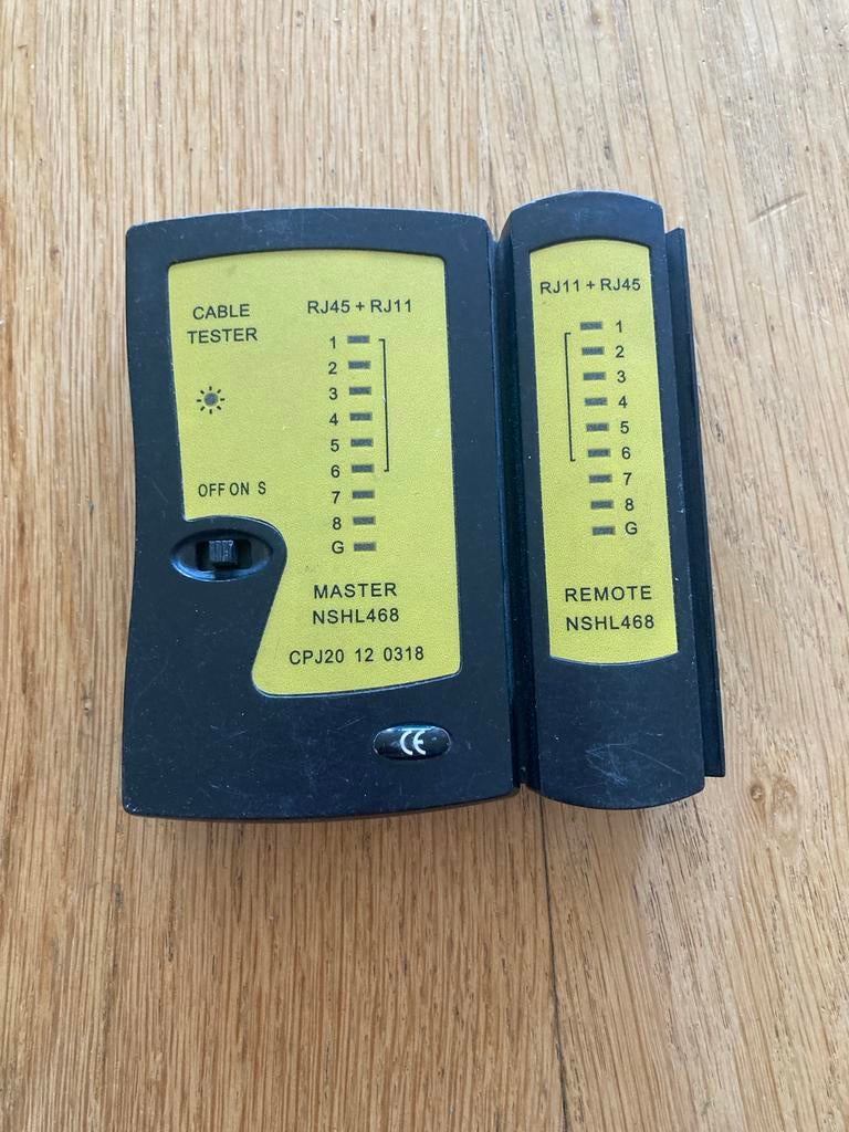 Kabeltester RJ45 + RJ11 NSHL468 - Netwerkkabeltester, Ophalen of Verzenden, Zo goed als nieuw