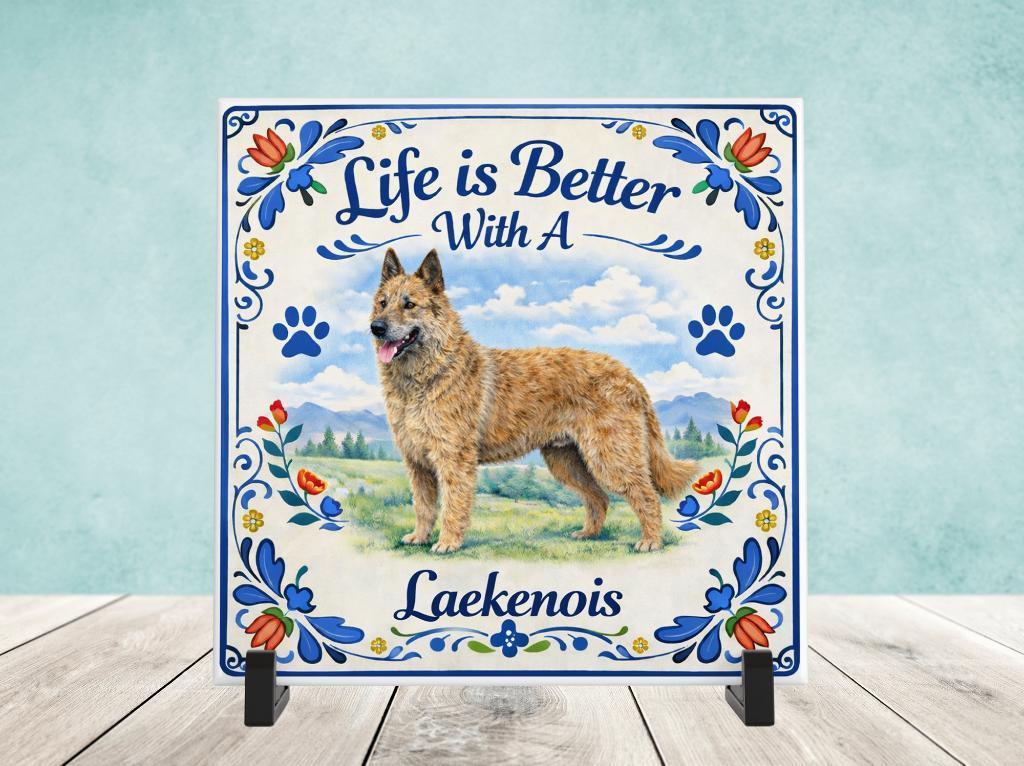 Life is Better With a Laekenois - Laekense Herder Tegel, Verzenden, Nieuw