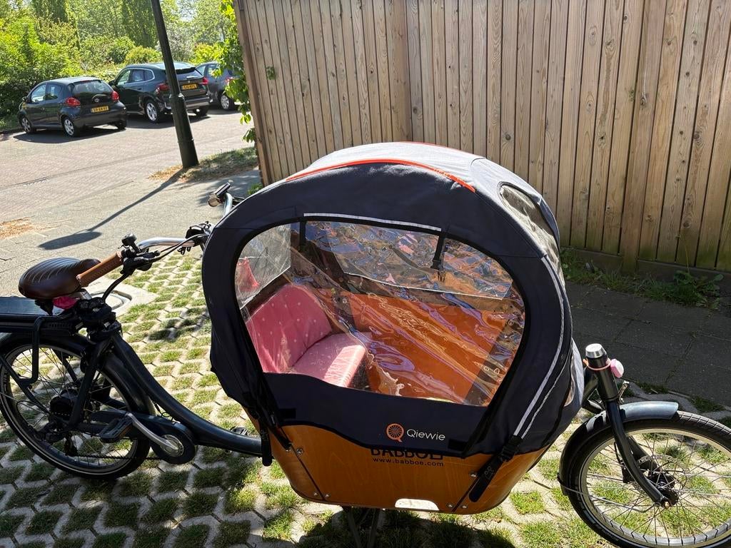 Qiewie Regentent Superior voor Babboe City (donkerblauw), Fietsen en Brommers, Fietsen | Bakfietsen, Overige merken, Gebruikt
