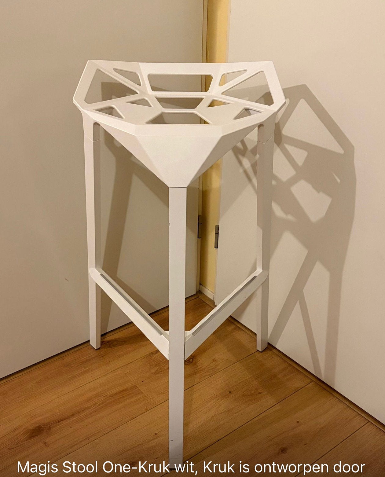 Magis Stool One-Kruk wit, Ophalen, 60 tot 90 cm, Zo goed als nieuw, 1 kruk