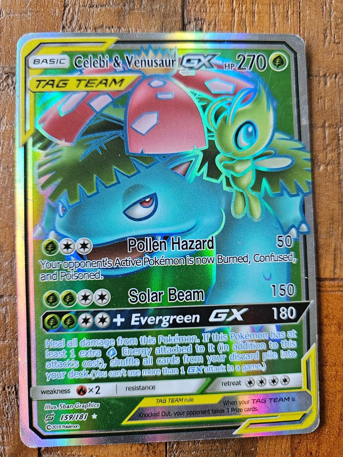 Celebi & Venusaur GX TAG TEAM Pokémon Kaart 159/181, Hobby en Vrije tijd, Ophalen