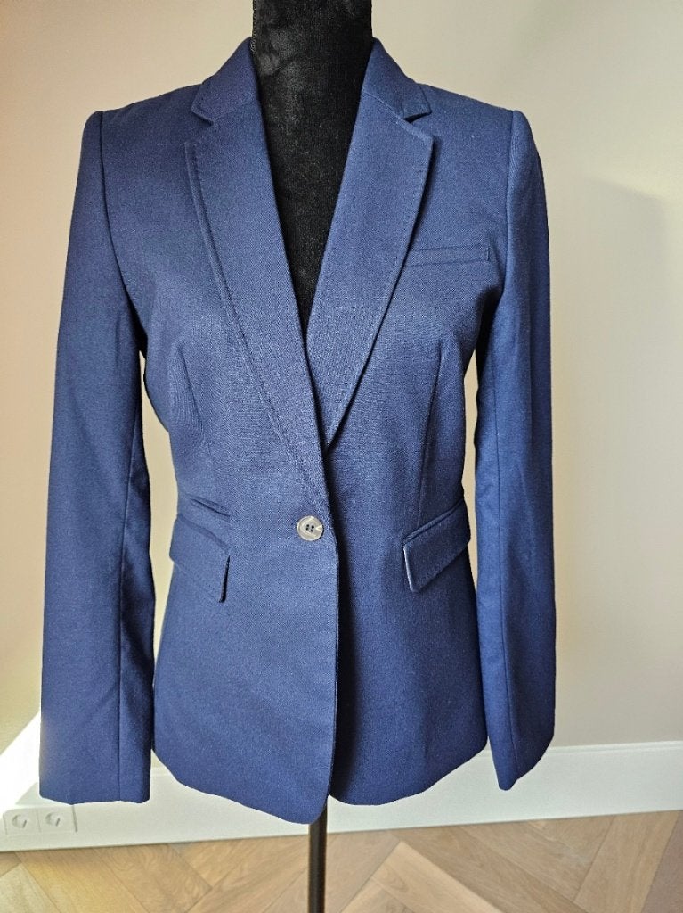 Blauwe blazer H&M, Kleding | Dames, Maat 38/40 (M), H&M, Blauw, Ophalen of Verzenden