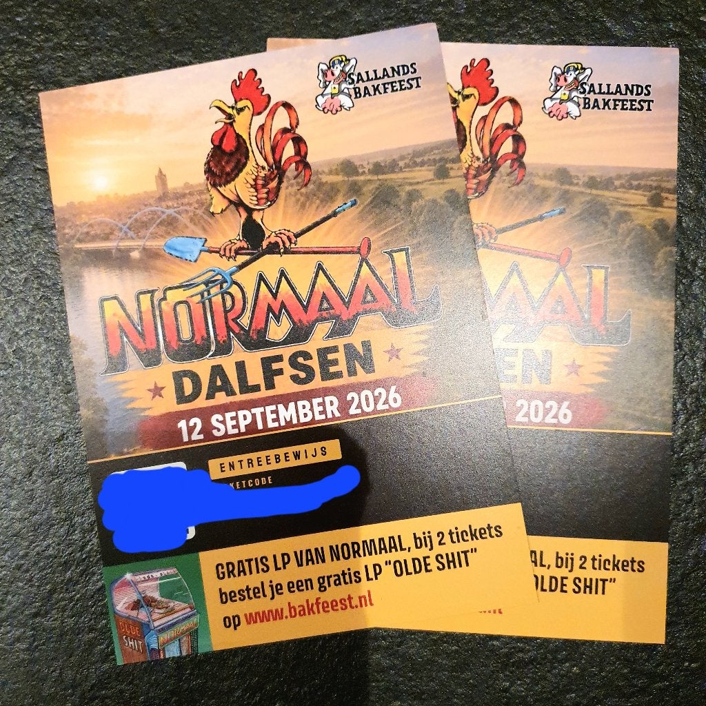 Laatste tentfeest met Normaal 12 september Dalfsen 2 kaarten, Tickets en Kaartjes, Concerten | Nederlandstalig, Twee personen