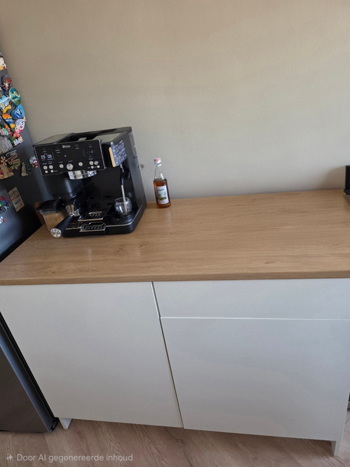 IKEA KNOXHULT Keukenkast met lade en deuren, wit/eiken, Ophalen, Gebruikt, 100 tot 150 cm, Wit