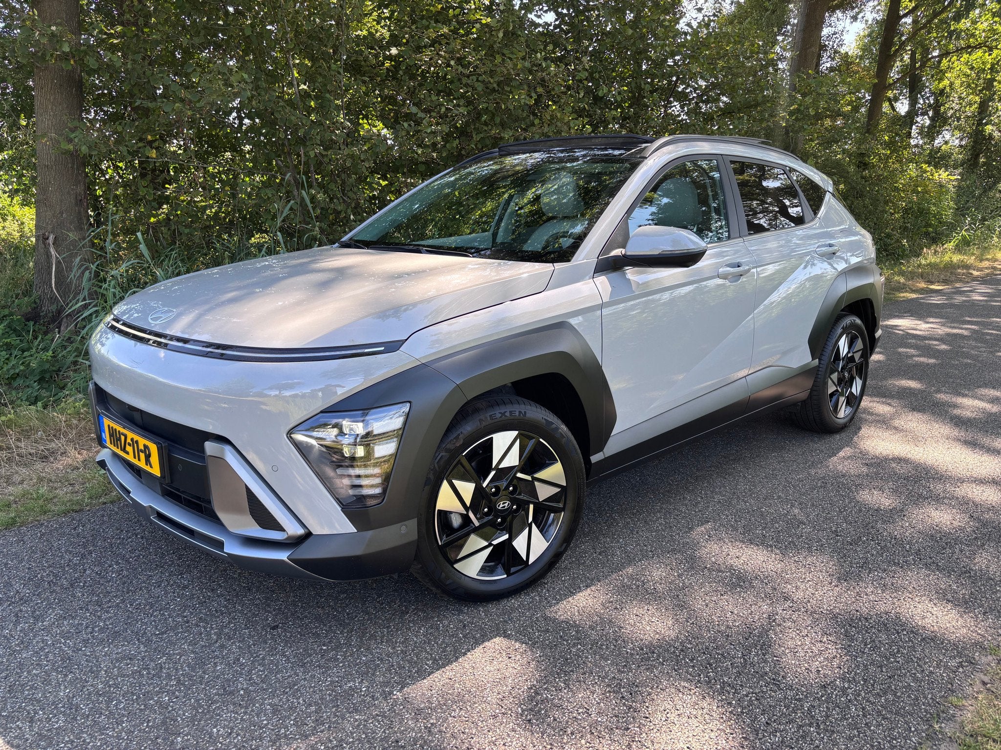 Hyundai KONA 1.6 GDI HEV Premium Sky Automaat Glazen schuif-, Auto's, Hyundai, Automatische klimaatregeling, Gebruikt, Bedrijf