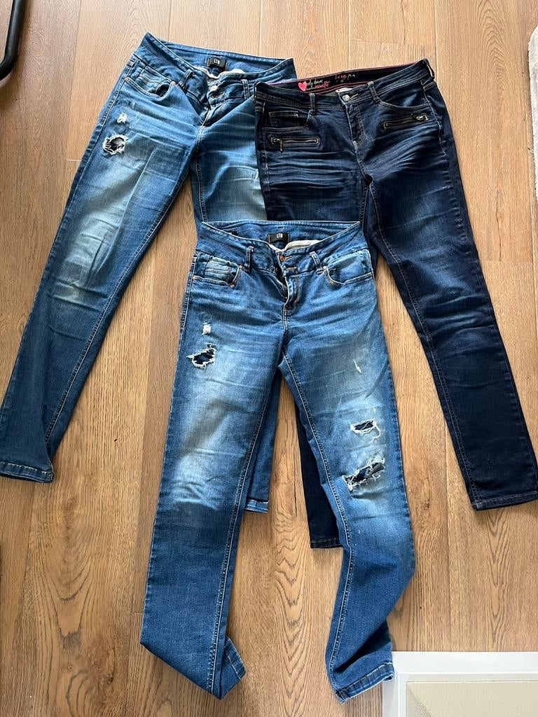 Spijkerbroek Dames, Ophalen, Gedragen, Maat 38/40 (M)
