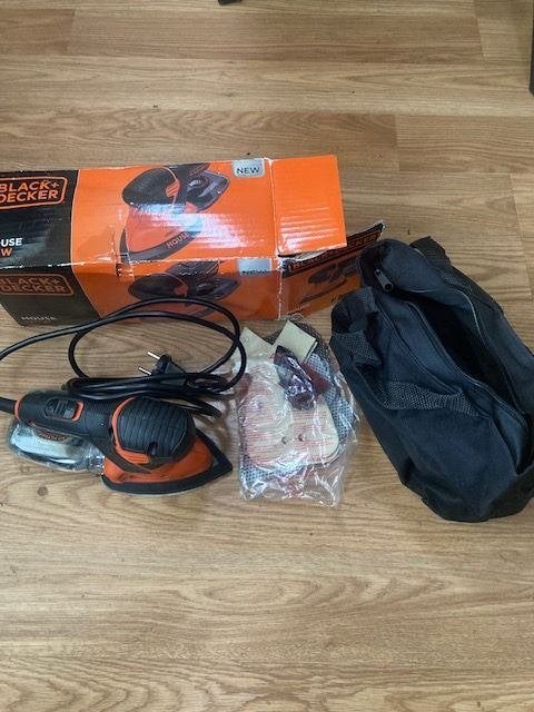 BLACK+DECKER  120W Mouse  detailschuurmachine met accessoire, Ophalen of Verzenden, Zo goed als nieuw, Minder dan 600 watt, Vlakschuurmachine