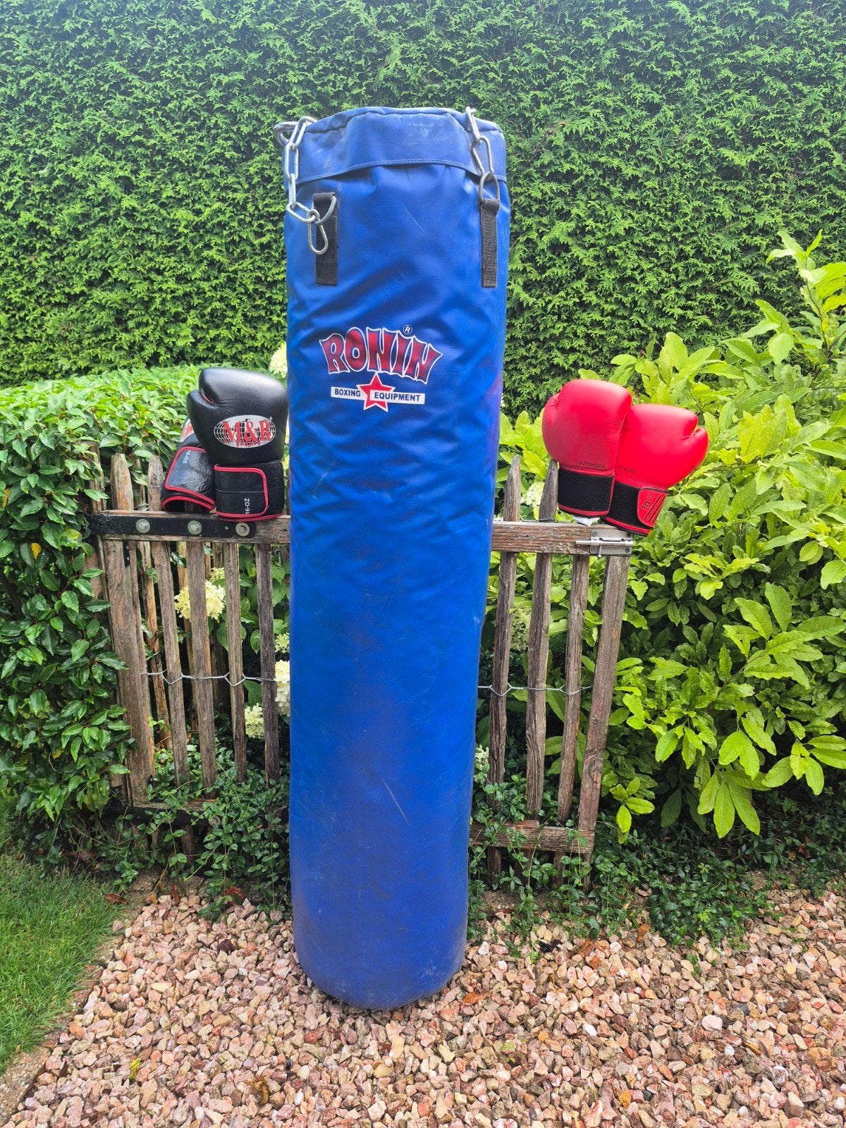 Bokszak Ronin 155 cm, 55 kg met 2 sets bokshandschoenen, Ophalen, Bokszak