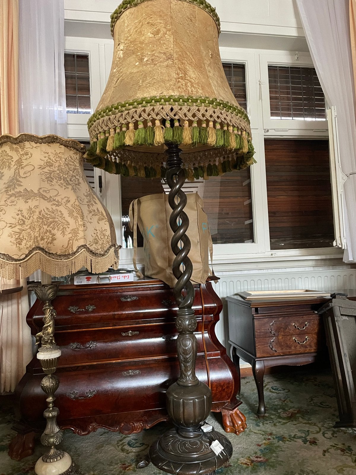 2 Antieke Vloerlampen, Antiek en Kunst, Ophalen