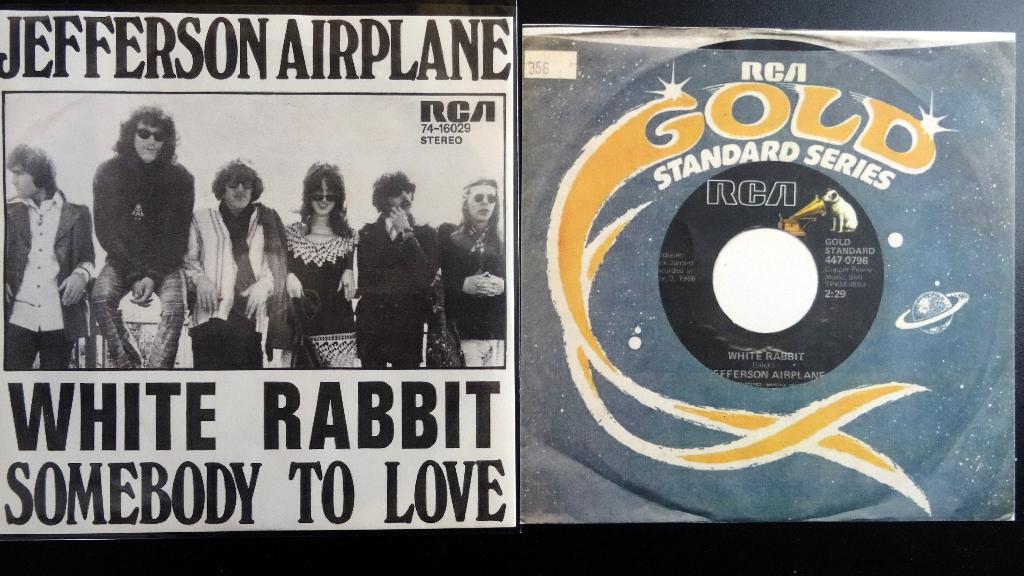 Vinyl single Jefferson Airplane - White Rabbit - € 3,00, Cd's en Dvd's, Vinyl Singles, Gebruikt, 7 inch, Single, Ophalen of Verzenden