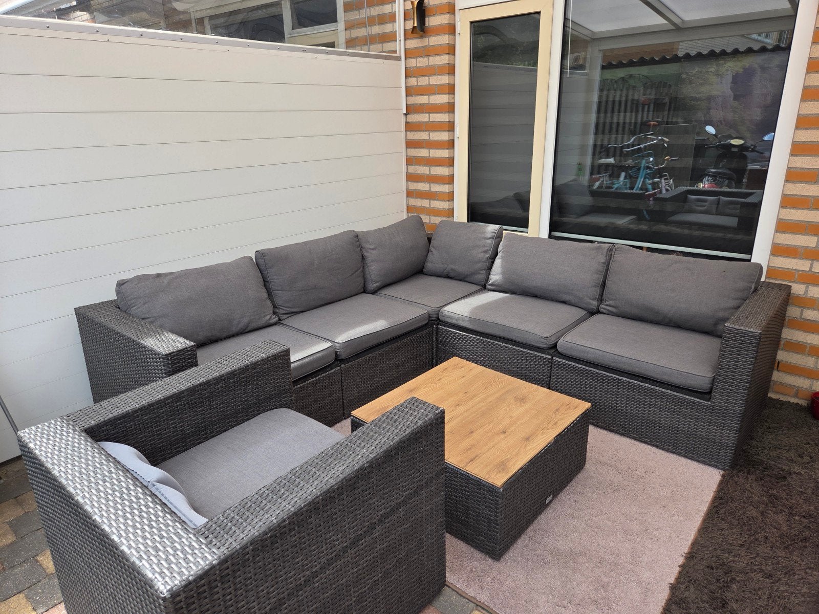 Avanti di Bellagio loungeset-hoekloungebank, Tuin en Terras, Ophalen, Zo goed als nieuw, Loungeset